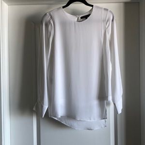 BCBGMaxAzria, asymmetrical hem blouse